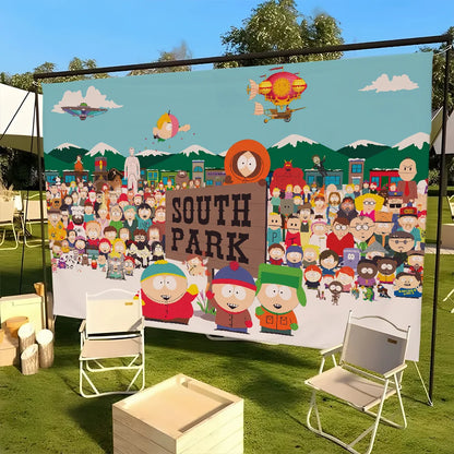 Cartoon S-South P-Park Cute Flag For Picnic Party Art Home Decoration Outdoor Camping Banner