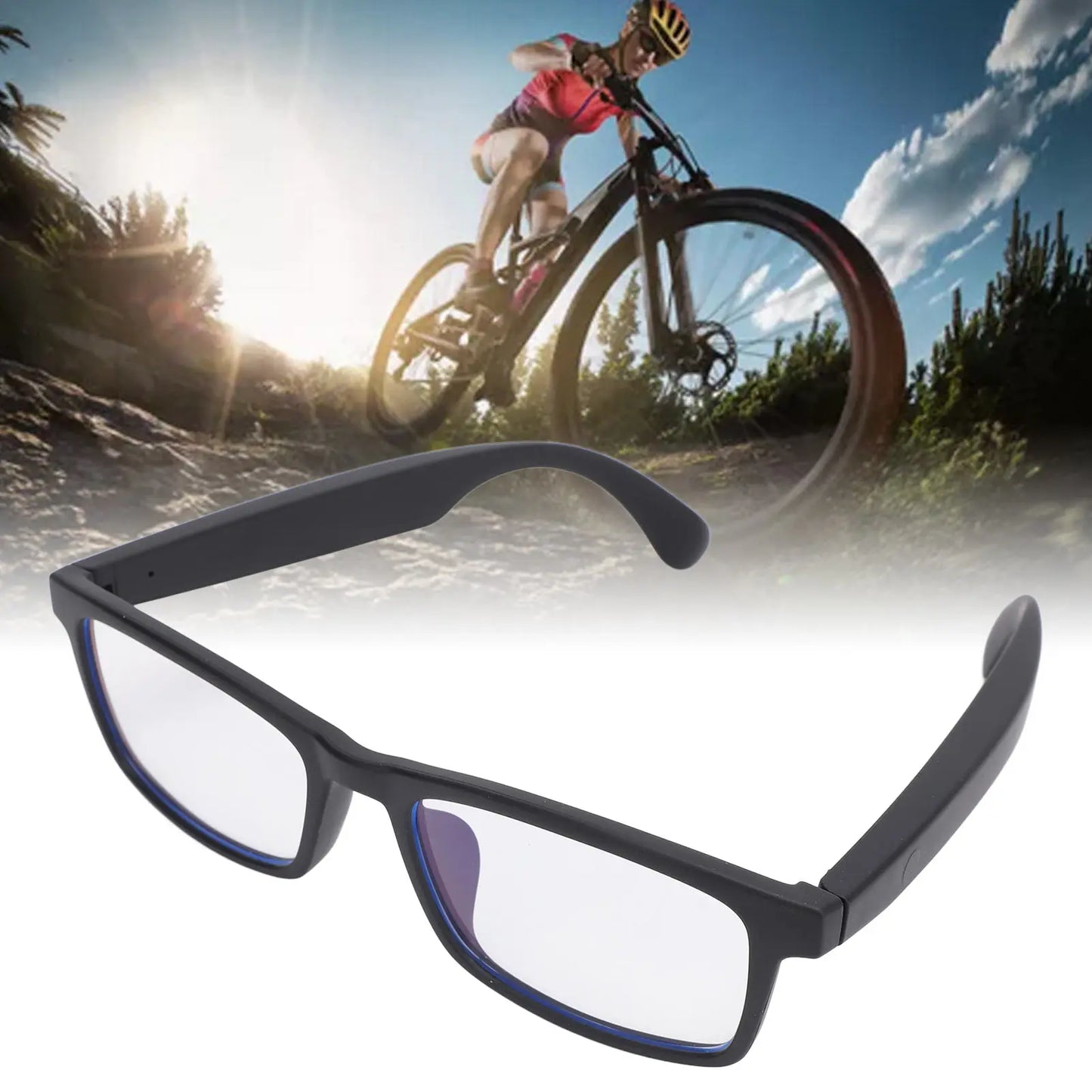 Bluetooth Sunglasses Smart Sound Glasses Blue Light Blocking Comfortable Wear Hands  Calling with Microphone for Running