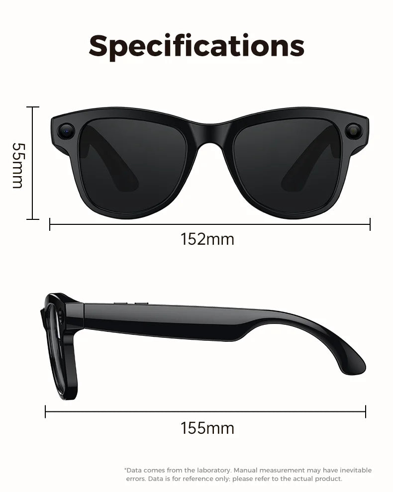 2026 New 4K HD AI Smart Glasses Men 800W Pixel Camera Bluetooth Call 4GB WIFI Transmission 3600mAh Battery Smart Glasses Women