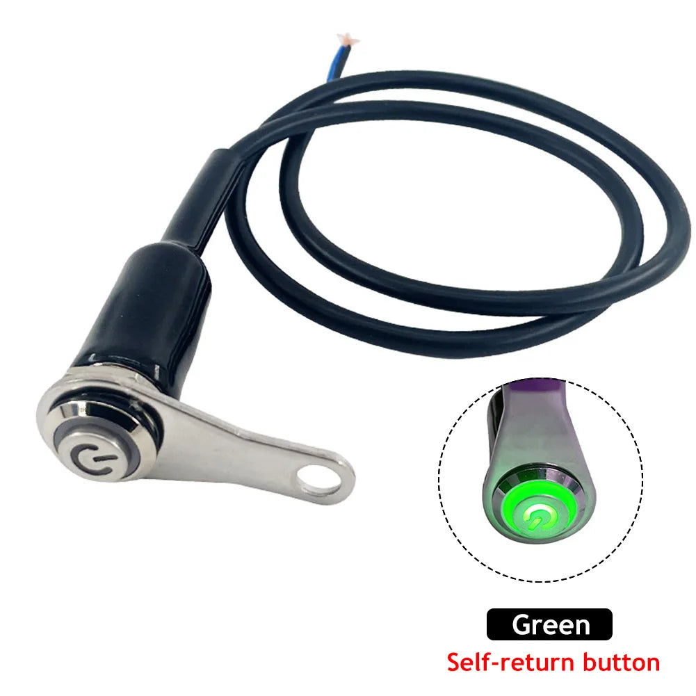 12V Motorcycle Switches ON+OFF Handlebar Mount Aluminum Alloy Waterproof Motorbike Horn Fog Light Lamps Push Button Switch