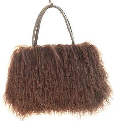 Wool Bag Cute And Versatile Winter Handbag Wool Large Capacity Woman Bags Relaxed Texture Furry Women Fashion Tote Shoulder Bag