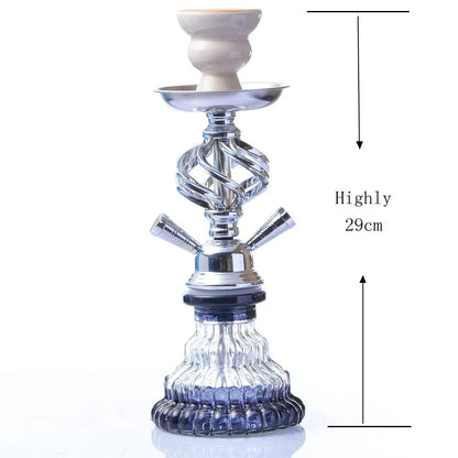 Glass Complete Shisha Hookah Set with Ceramic Bowl Tongs Hookah Hose Shisha Nargile Sheesha Narguile Chicha Water Pipe Hookah