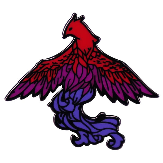 Bi Pride Bisexual Colors Phoenix Enamel Pin LGBT Brooch Badge Clothes Hat Backpack Decoration Jewelry Accessories