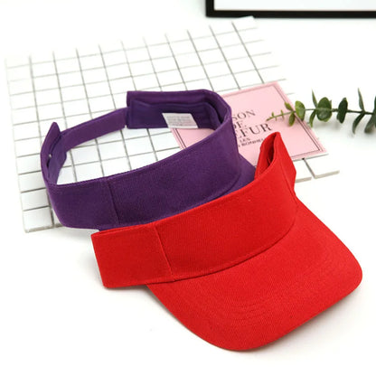 Sport Visor Hats Adjustable Empty Top Baseball Cap Sun Protection Ball Caps Golf Visor for Women and Men