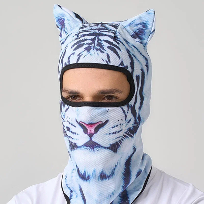 3D Cat Ski BalaclavaAnimal Face Covering Full Face Hood Masque Cute AnimalBalaclava Motorcycle Motocross Ski Snowboard Hat
