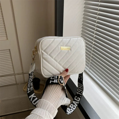 Minimalist Mini Fashionable Quilted Crossbody Bag Wallet, Trendy PU Shoulder Bag, WOMEN'S Casual Handbag and Mobile Phone Wallet