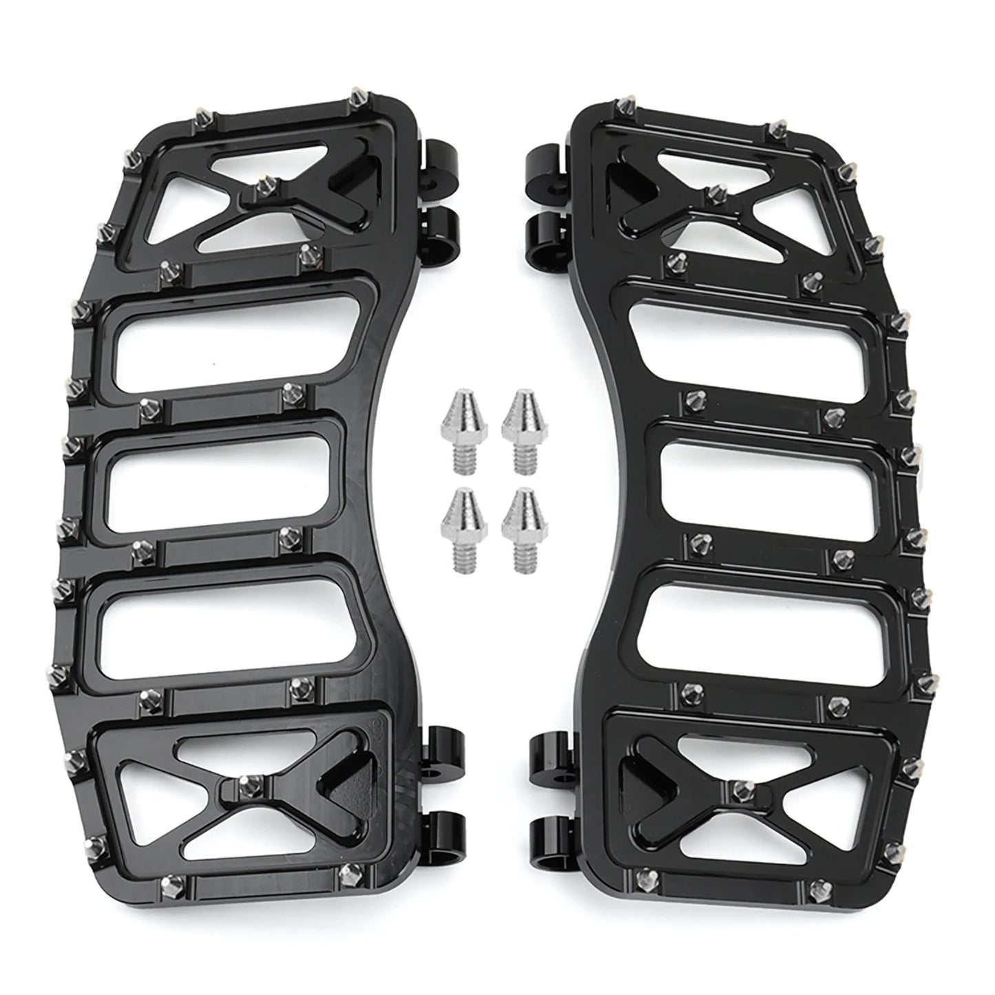 Wide Floorboards MX Foot Pegs Footrest Driver Pedals for Harley Touring Road King Street Glide 86-2023 Softail Fatboy Dyna FLD