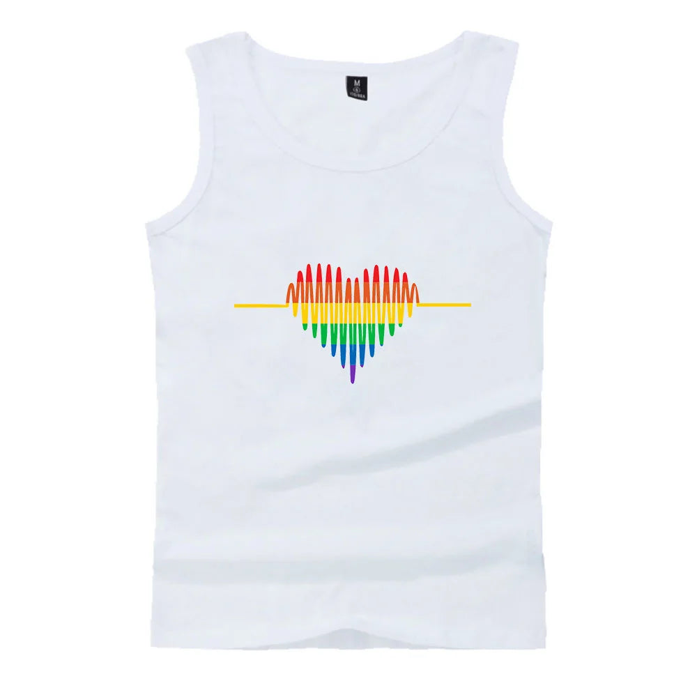Fashion LGBT Love men tank top LGBT Flag fitness sleeveless shirt Lesbian Gay summer vest LGBT pride tank tops Men's clothing
