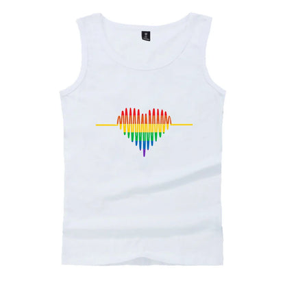Fashion LGBT Love men tank top LGBT Flag fitness sleeveless shirt Lesbian Gay summer vest LGBT pride tank tops Men's clothing