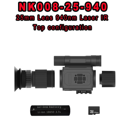 Megaorei NK008 940NM Laser IR Monocular Cross-Border Monocular Infrared Night Vision Telescope with Low Light Level & Battrery