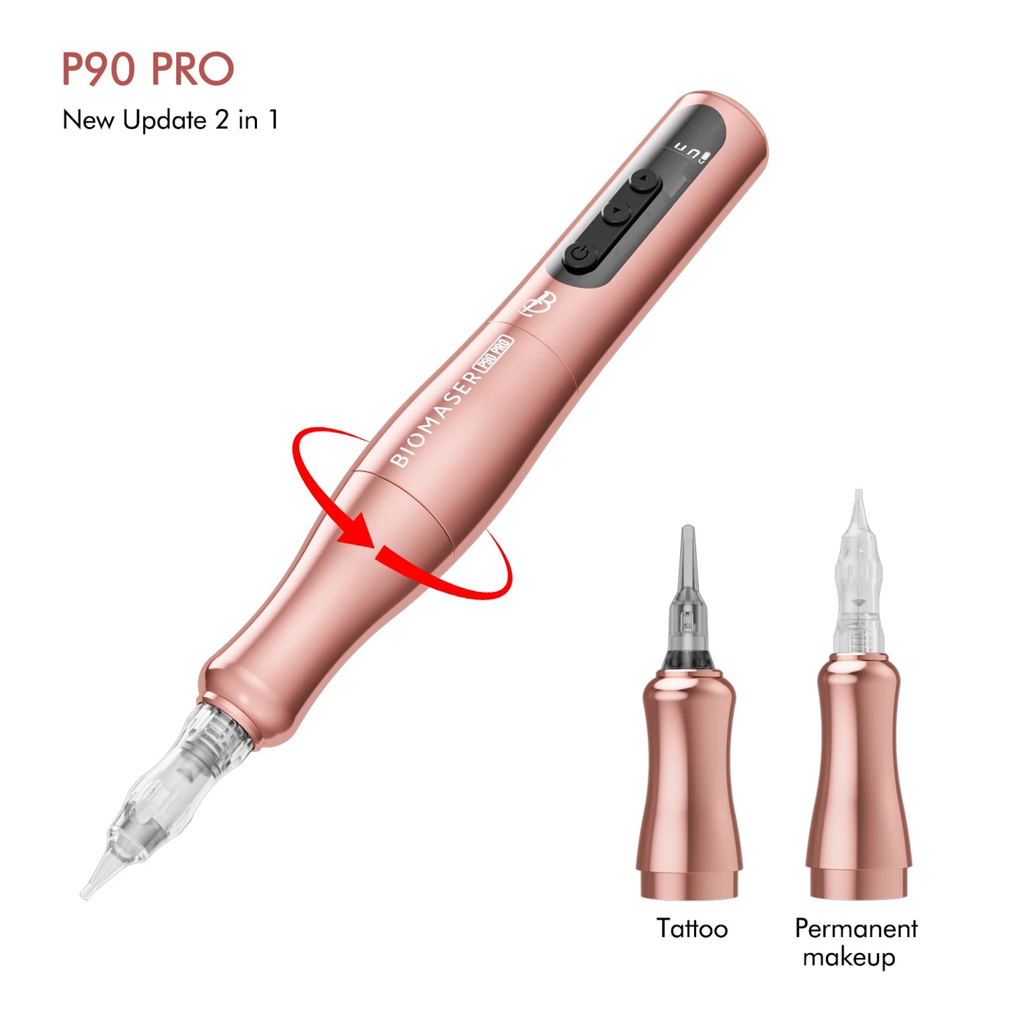 BIOMASER P90 Pro Wireless Rotary Rechargeable PMU Tattoo Machine Permanent Makeup Microblading Eyebrow Lip Eyeliner Tattoo Gun
