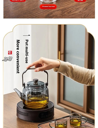GIANXI Glass Boiling Teapot Chinese Kung Fu Tea Set High Temperature Tea Brewing Special Samovar Teapot Health Pot