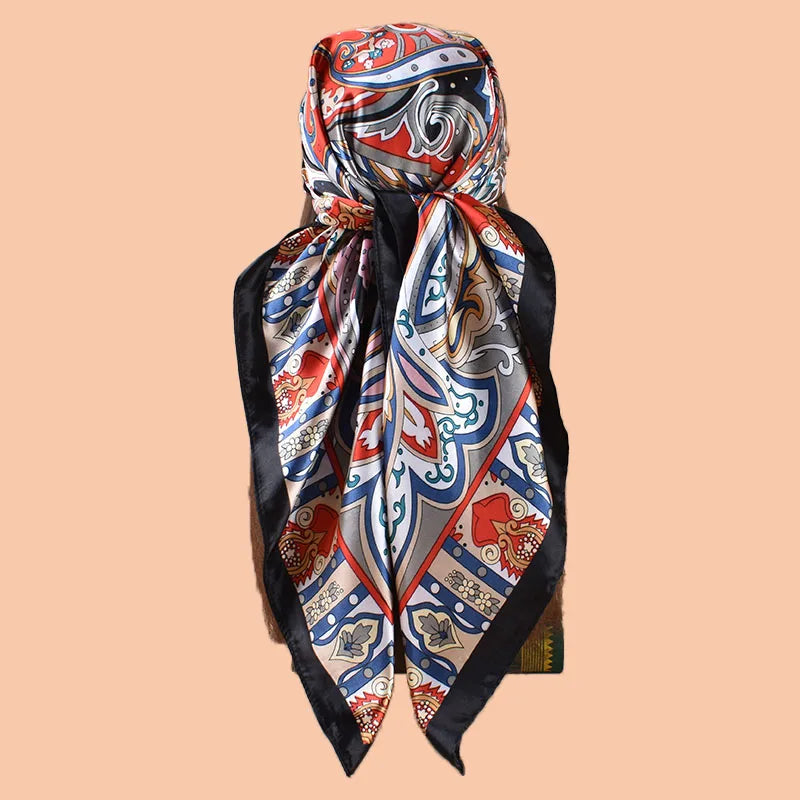 1PCS Ladies Multicolor Peacock Feather Pattern Large Tassel Shawl Fashionable Wrap Scarf for Travel Party Ladies Silk Scarf