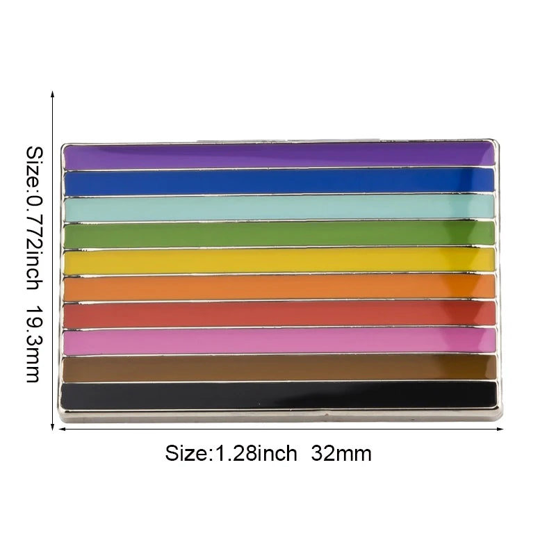 10pcs a lot Philadelphia Pride Badges LGBT Pin Metal Rainbow Badge Pins Gay Pride Lapel Pinback