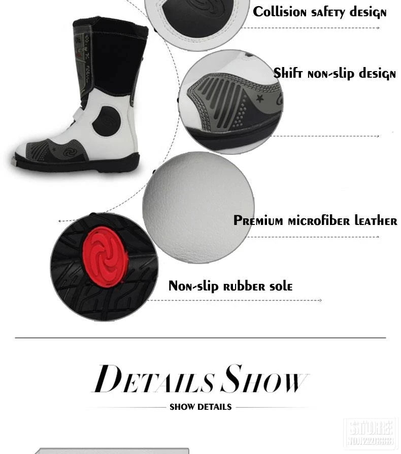 Motorcycle Boots Men Waterproof PU Boots Anti-drap Moto Boots Motocross Motorcycle Shoes Protection Motorcycle Long Thigh Boots
