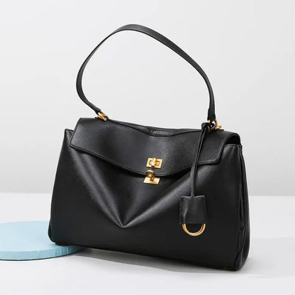Elegant Suede Tote Bag Luxury Leather Large Capacity Shoulder Bag Minimalist Fashion Commute Handbag Soft Casual Shopping Bag