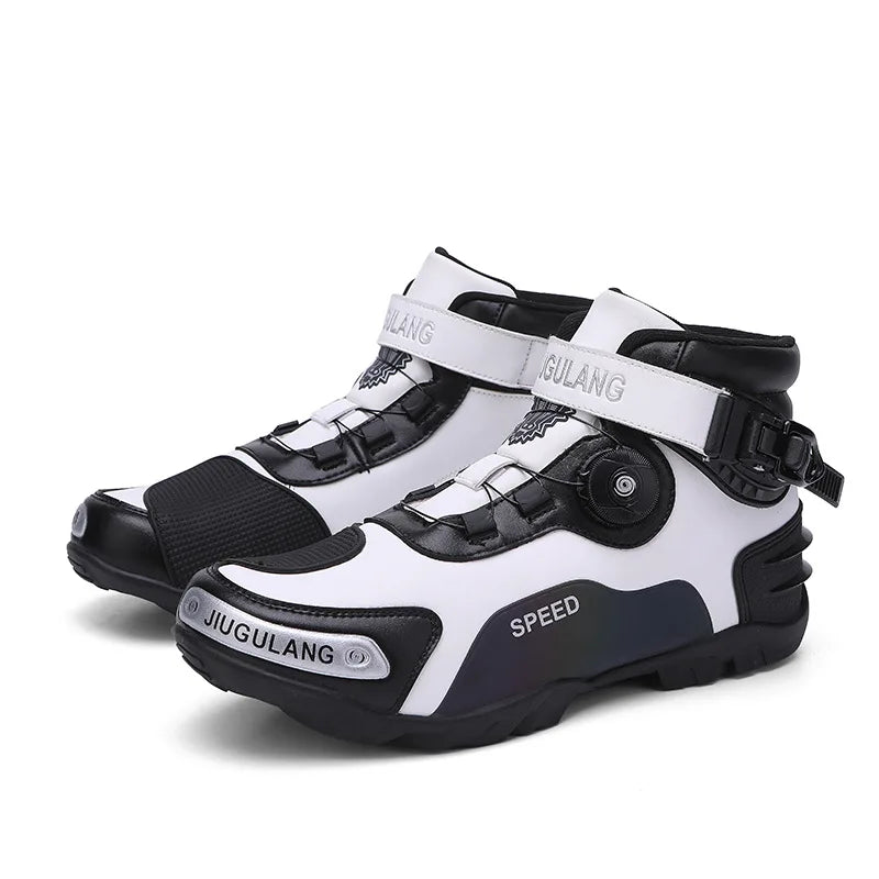 Men Motorcycle Boots Outdoor Riding Anti-slip Winters Sneakers Shoes Bicycle Mountain Racing Ankle Length Women Racing Shoes