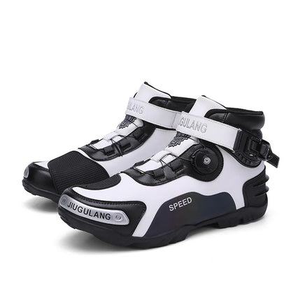 Men Motorcycle Boots Outdoor Riding Anti-slip Winters Sneakers Shoes Bicycle Mountain Racing Ankle Length Women Racing Shoes