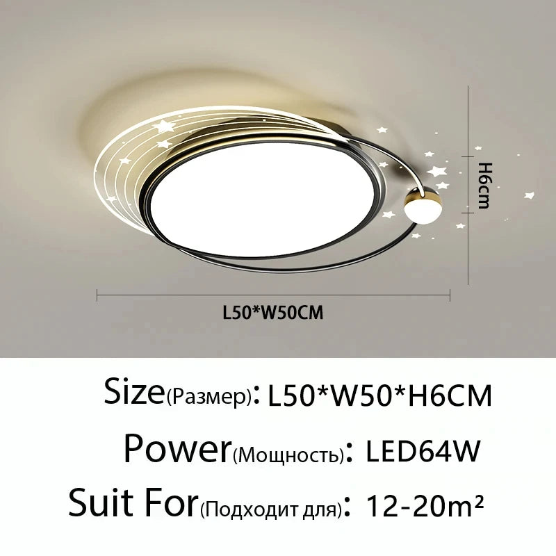 Modern Simple LED Ceiling Lamp Home Decor Bedroom Study Fixture Creative Dining Living Room Lights Children's Room Chandelier
