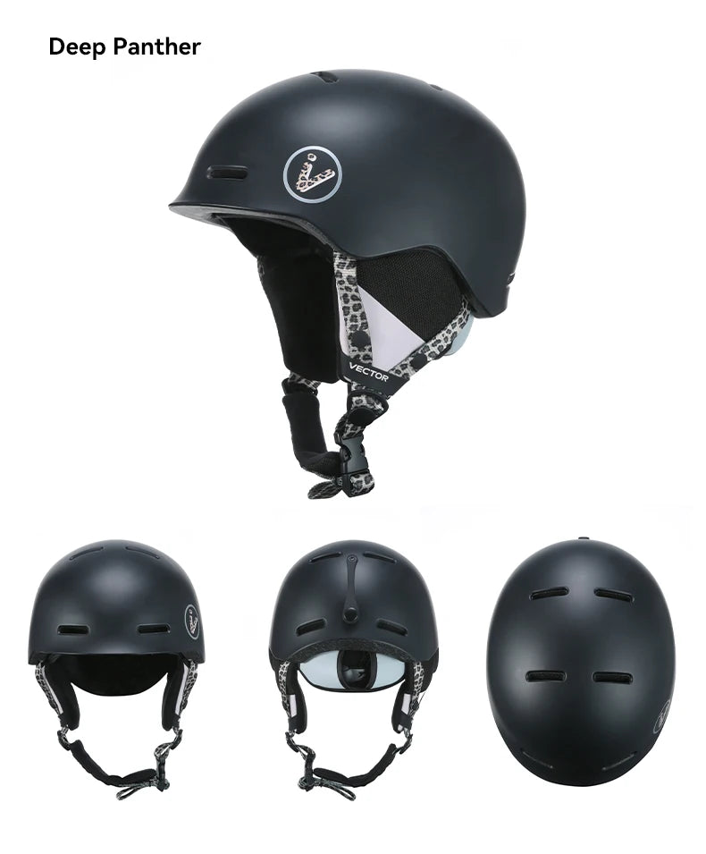 VECTOR Ski Helmet Safety Integrally-Molded Snowboard Helmet Motorcycle RemovableSkiing Snow Husband Men Women Child Kids