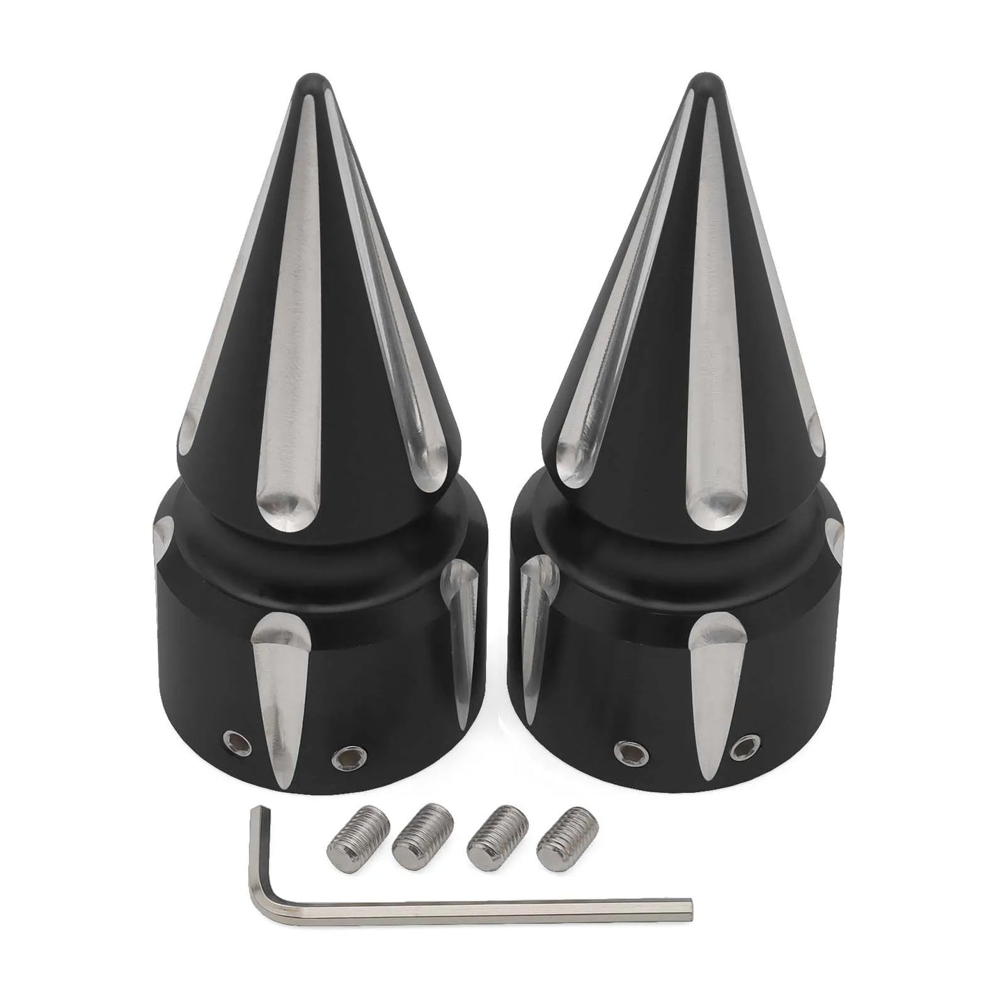 Motorcycle CNC Front Axle Nut Cover Cap Aluminum Black For Harley Sportster XL XG Touring FLHT FLHR FLTRX Dyna VRSC Softail