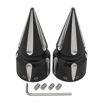 Motorcycle CNC Front Axle Nut Cover Cap Aluminum Black For Harley Sportster XL XG Touring FLHT FLHR FLTRX Dyna VRSC Softail