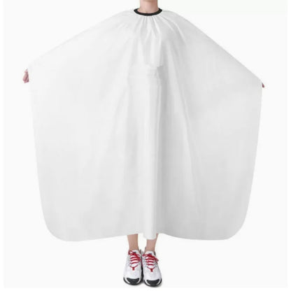 Black Hairdressing Coat Anti-fouling Neckline Hairdress Gown with Buckle Haircut Cloth for Barbershop Styling Capes