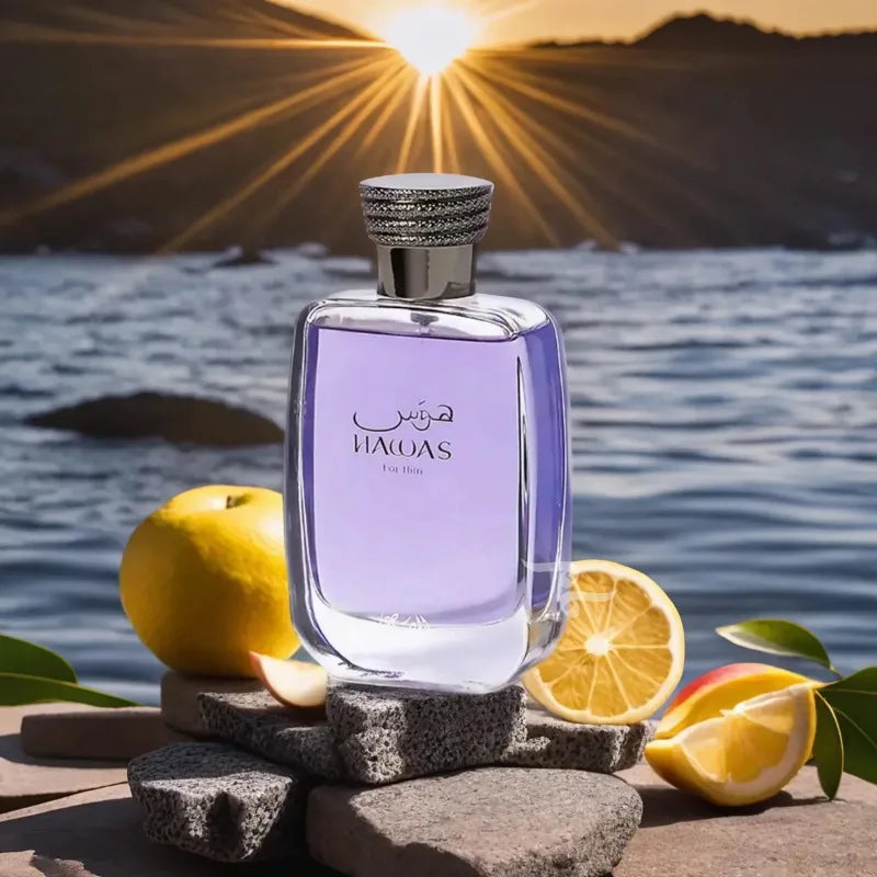 Rasasi Hawas for Him Eau de Parfum Spray 100 ML Original Arab Perfumes Lasting Watery Aromatic Pheromones Perfume Cologne 3.4 Oz
