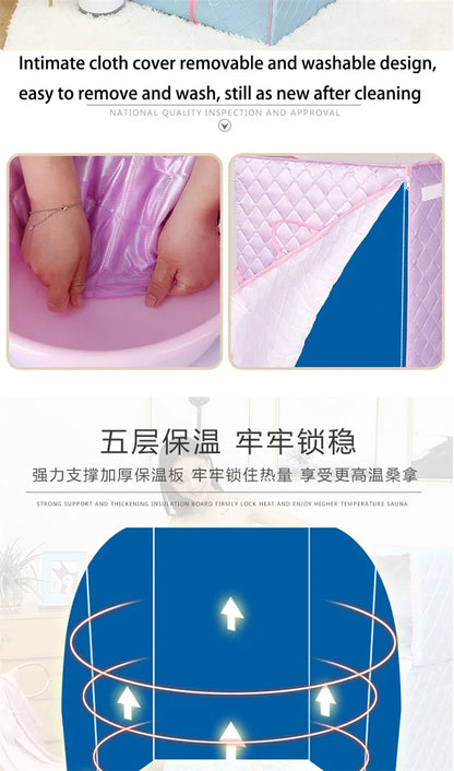 Home Far Infrared Single Sauna Rooms Washable Sweat Steaming Bucket Steam Shower Household Body Spa Sauna Bag Fumigation Machine