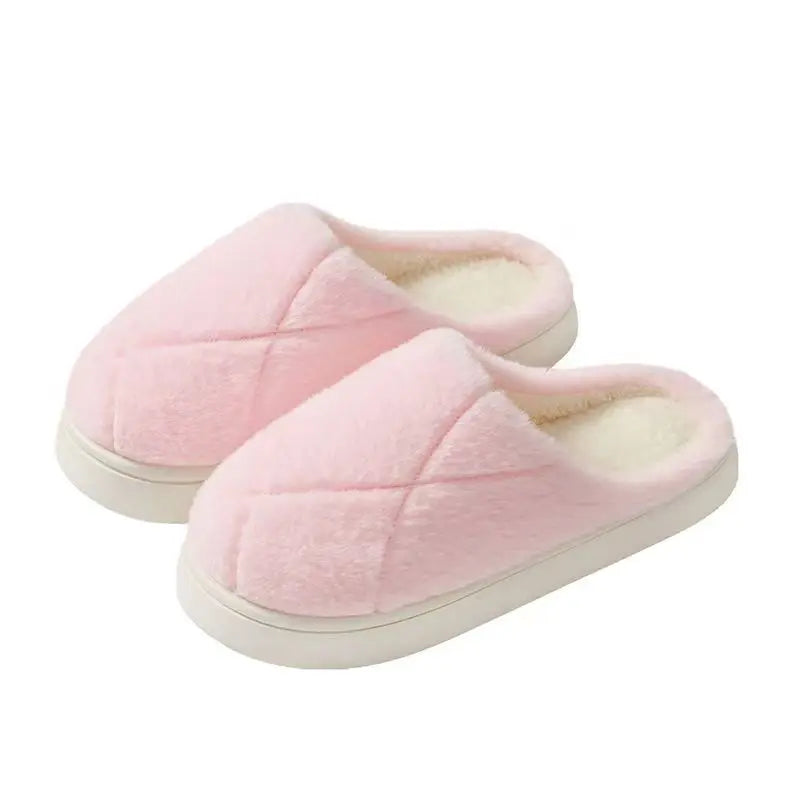 2025 Winter Plush Slippers - Cozy Non-Slip Indoor Warm House Shoes, Cute Lightweight Couple's Unisex Thick Sole Home Slippers