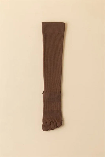 New Women Knee High Toe Socks Soft Lady Girls Breathable Comfortable Solid Color Cute Long Sock For Women