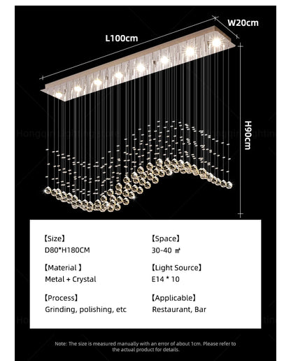 Modern Pendant Ceiling Lamps Suspension Lighting Living Room Pendant Lamp for Kitchen Over the Table Crystal Chandelier Pendants