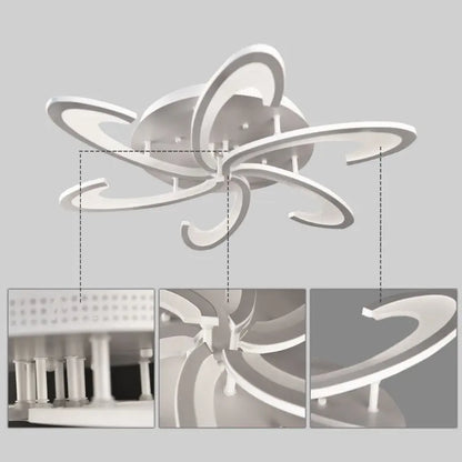 Modern Ceiling Lamp Indoor Acrylic Lustre For Bedroom Living Dining Room Kitchen Led Chandelier RC Dimmable Pendant Light Decor