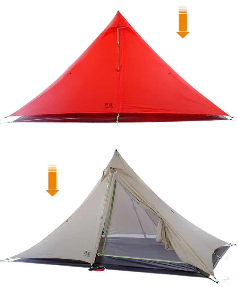ASTA GEAR Fengyin2 Pyramid Tent Outdoor Ultralight 20D nylon Tent Camping Windproof Hiking Backpacking