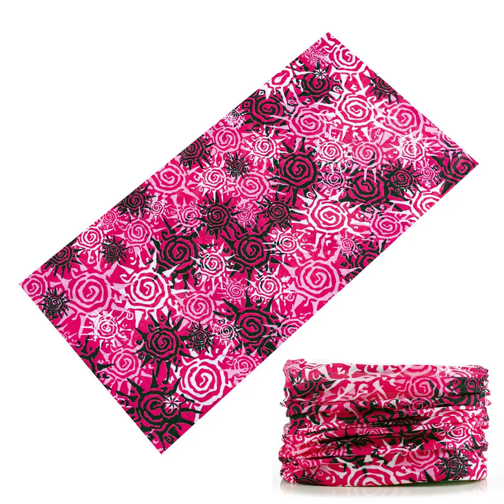 2024 New Green Bandanas Future Geometry Design Sports Headbands For Woman Man Balaclava Funny Face Mask Cycling Neck Scarf