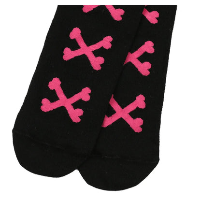 Womens Bone Thigh High Stockings Ladies Halloween Girls Black White Pink Long Over Above Knee Socks Tall Funny Cosplay Harajuku