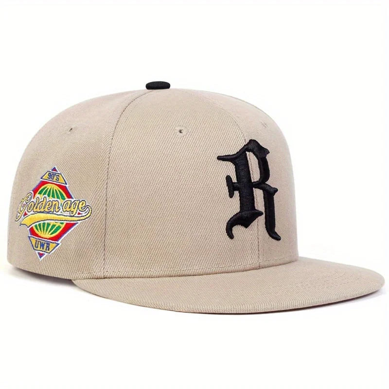 1piece Unisex R Letter Side Planet Embroidery Hip Hop Hat Outdoor Adjustable Sunscreen Leisure Hat Spring Autumn Travel Vacation