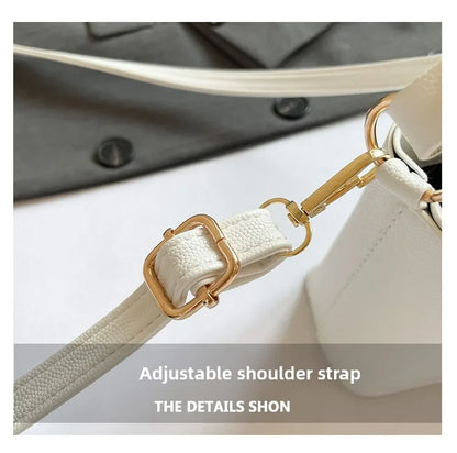 New Fashionable V Decor Shoulder Bag Trendy Ins Bucket Crossbody Handbag For Women