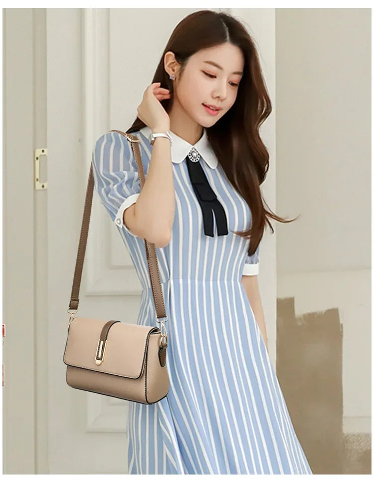 Fashion Crossbody Bag PU Leather Messenger Bag Versatile Sling Shoulder Women's Bag Small Handbags Sac A Main Femme Bolsas