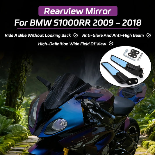 For BMW S1000RR 2009-2018 Motorcycle Accessories Stealth Adjustable Aluminum Rearview Mirror S1000 RR Sports Winglets Mirror Kit