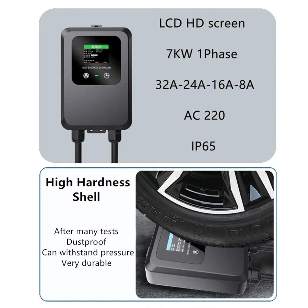 EV Charging Station 5M 7KW 32A With 6ma DC RCD Function  EV Charging Station 5M Car Home  EV Charging Station