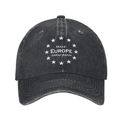 Make Europe Great Again Star Baseball Caps Vintage Distressed MEGA EU Snapback Hat Unisex Outdoor Workouts Adjustable Hats Cap