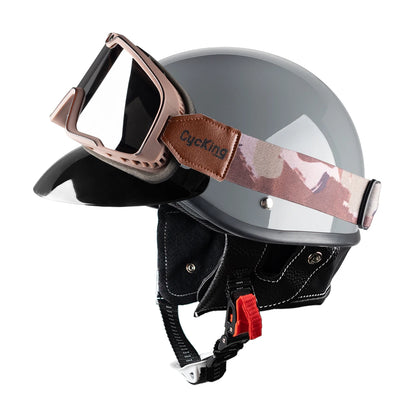 Cycking Motorcycle Helmet Four Seasons Riding Half Helmet Men Women Scooter Cute Retro