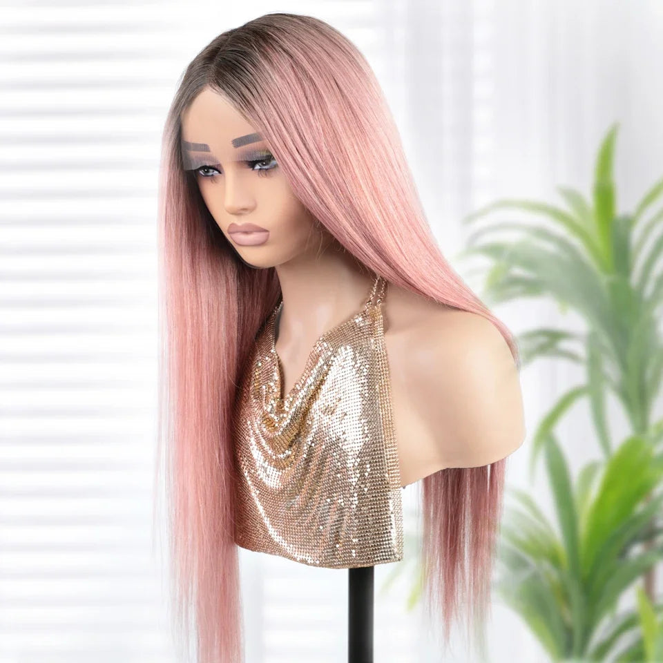 Sleek Straight Lace Front Wigs 13x6x1 Lace Part Human Hair Wig For Women Transparent Lace Highlight Blonde Big Sale Remy Hair