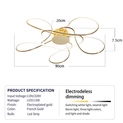 Chrome/Gold Plated Modern LED Chandelier for Living Room Lamp Bedroom Ceiling Chandeliers AC 90-260V Home Deco Light Fixture