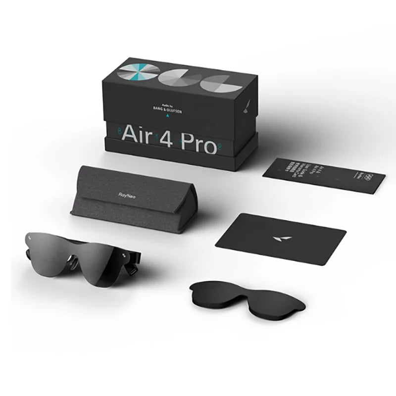 Rayneo Air 4 Pro HDR10 Smart AR Glasses 3G Voice Control IPX-5 Waterproof 4K Video Capture Head-Mounted XR Support DP Agreement