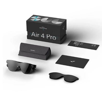 Rayneo Air 4 Pro HDR10 Smart AR Glasses 3G Voice Control IPX-5 Waterproof 4K Video Capture Head-Mounted XR Support DP Agreement