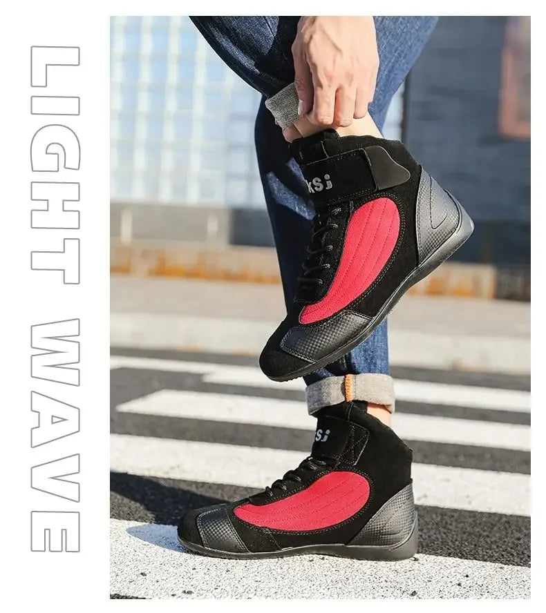 Outdoor Motorcycle Riding Shoes Anti Slip Go Kart Training Shoes Motorcycle Travel Off-road Shoes for Men Motocross Boots