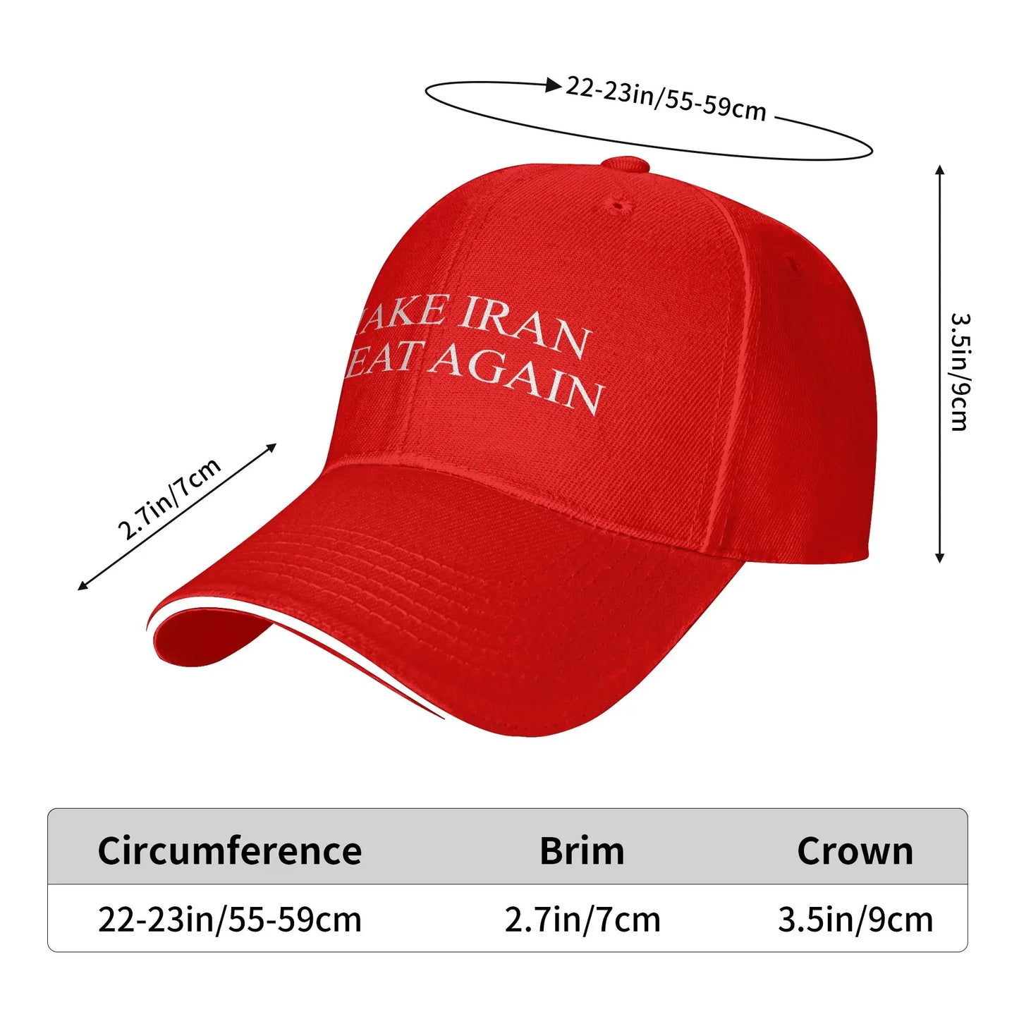 Make Iran Great Again Sun Hat Spring Sunscreen Cap Men's Women's  Fashion Baseball Cap New Outdoor Hats