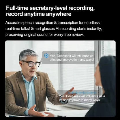 2025 New 8K HD Smart Glasses Photochromic Bluetooth Call Video Recording Voice Assistant Music Player Translate Camera Glasses